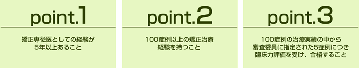 矯正専門医認定基準のポイント